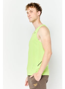 Reebok Men Sportswear Fit Sleeveless Training Tank Top, Lime  - Image 4