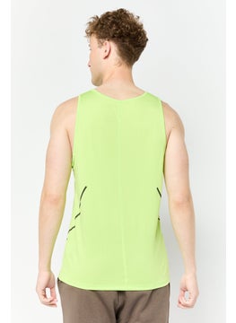 Reebok Men Sportswear Fit Sleeveless Training Tank Top, Lime  - Image 3