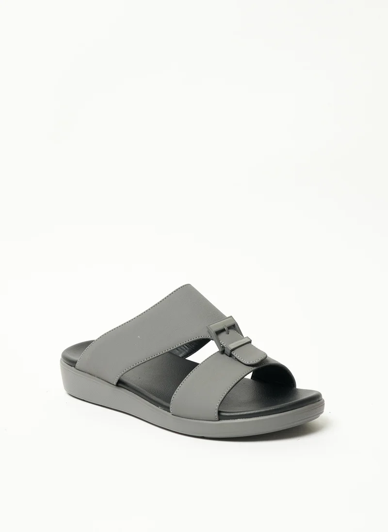 جيومني Geoomnii Mens Arabic Sandals Dark Grey