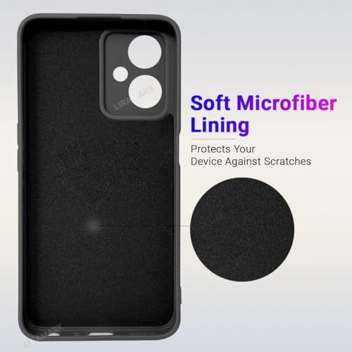 LIRAMARK Silicone Soft Back Cover Case for OnePlus Nord CE 3 Lite 5G (Black) - Image 2