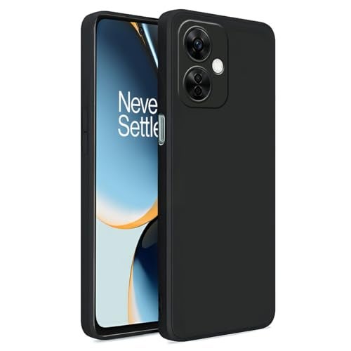 LIRAMARK Silicone Soft Back Cover Case for OnePlus Nord CE 3 Lite 5G (Black) - Image 1