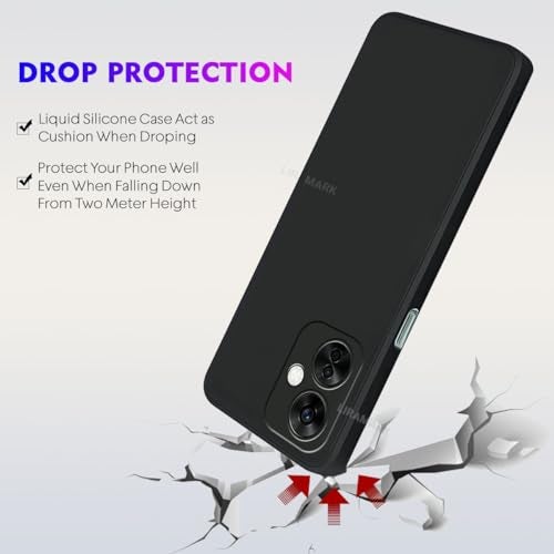 LIRAMARK Silicone Soft Back Cover Case for OnePlus Nord CE 3 Lite 5G (Black) - Image 5