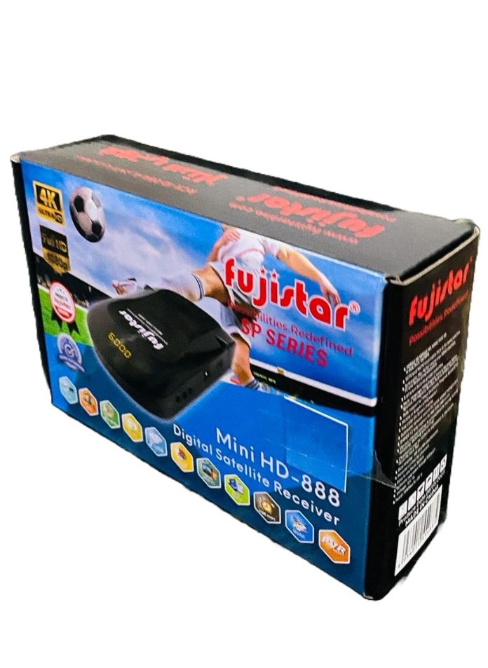 fujistar - Fujistar Digital satellite Receiver Dual Display UHD 4k Receiver Dual sensor 5000 Channels Mini HD-888-Blue Color - Image 1