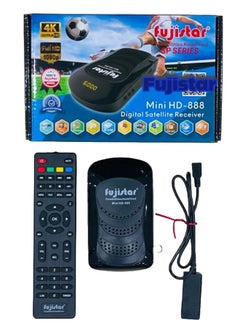 Fujistar Digital satellite Receiver Dual Display UHD 4k Receiver Dual sensor 5000 Channels Mini HD-888-Blue Color