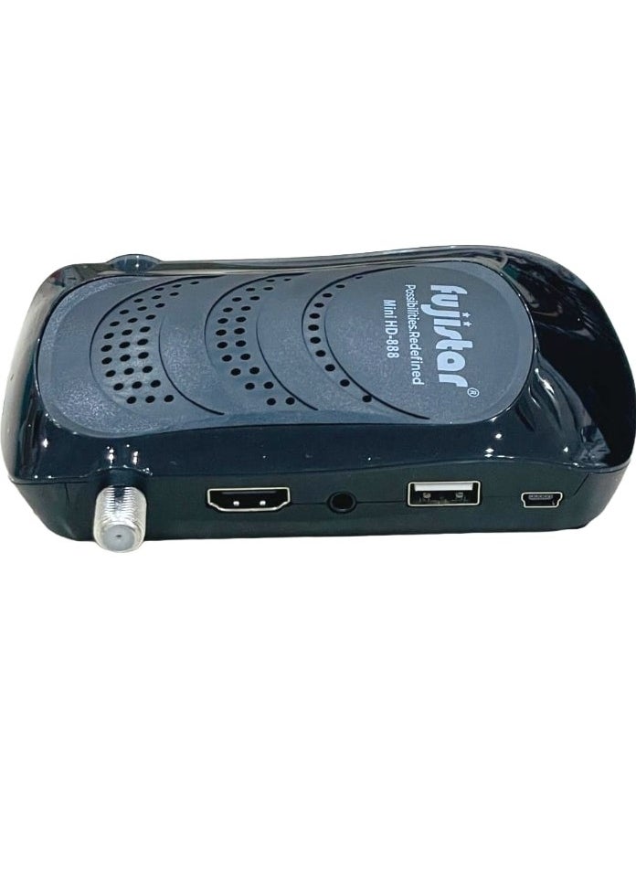 fujistar - Fujistar Digital satellite Receiver Dual Display UHD 4k Receiver Dual sensor 5000 Channels Mini HD-888-Blue Color - Image 1