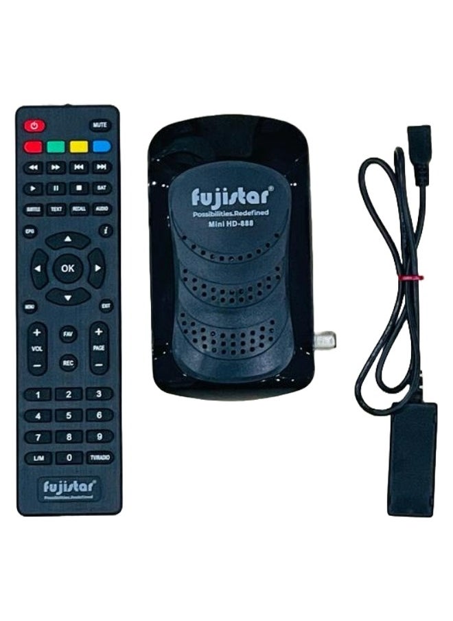 fujistar - Fujistar Digital satellite Receiver Dual Display UHD 4k Receiver Dual sensor 5000 Channels Mini HD-888-Blue Color - Image 1