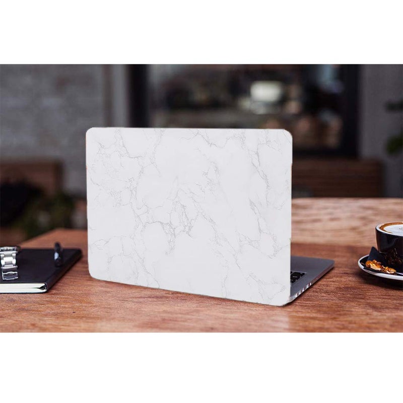 WALLTON - Vinyl Laptop Skin Case Sticker Reusable Protector Cover Case for 13" - 17" Inch Laptop (17.9x12.4 Inch) - White Grey Marble - Image 4