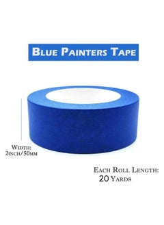 MARKQ Blue Painter’s Tape | 2" x 20 Yards Masking Tape for Painting, DIY Home Office School Stationery, Craft Decorating Tape [6 Rolls]  - Image 2