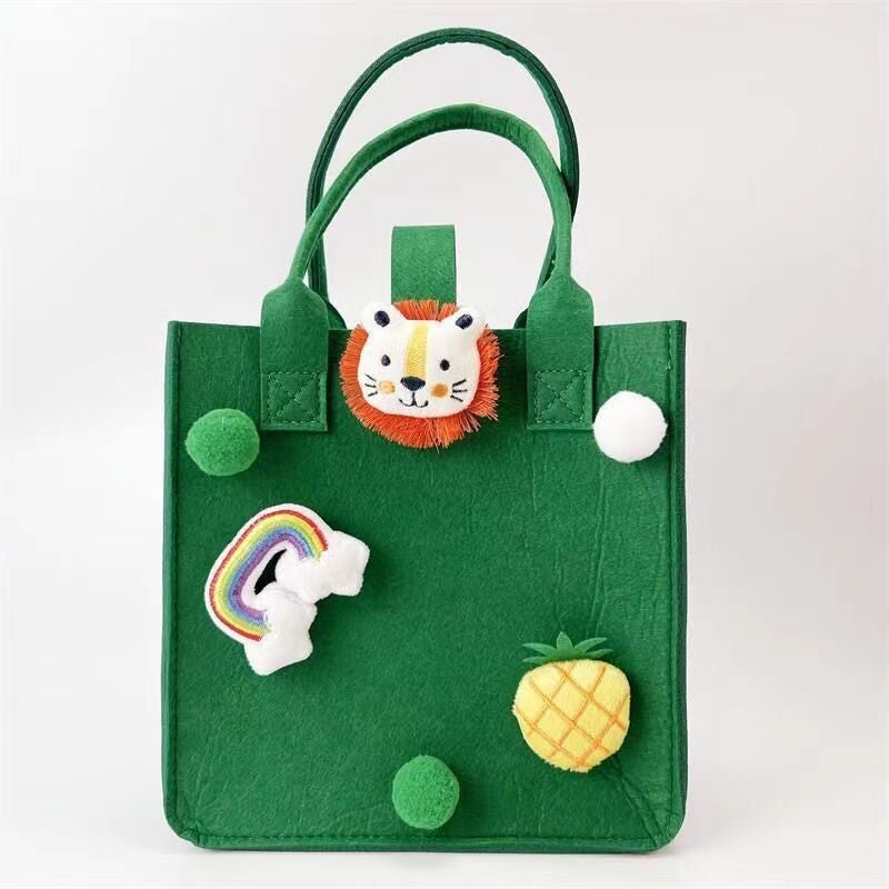 Little Red Riding Book Felt Cartoon Handbag Baby Full Moon Bridesmaid Hand Gift Bag Cute Cloud Net Red Bag Small - Image 5