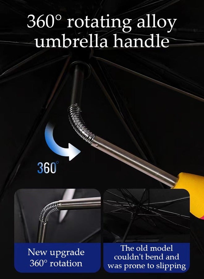 DUNISO Foldable Car Windshield Sunshade Umbrella with 360° Rotation Umbrella Handle Protect Car from UV Rays and Heat Keeps Cars Cool Sunshade Cover for Car Front Window  - Image 4