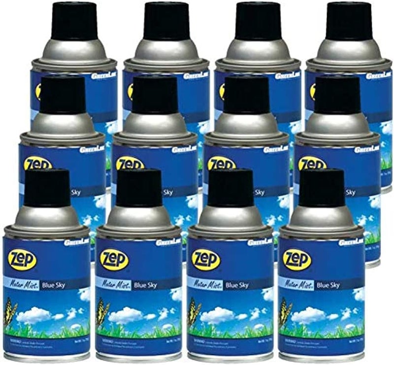 Zep Zep Metered Mist Automatic Aerosol Dispenser Refill Blue Sky  65 Ounce Case of 12 336201  Air Freshener Refills Last 30 Days and Neutralizes Tough Odors  - Image 1