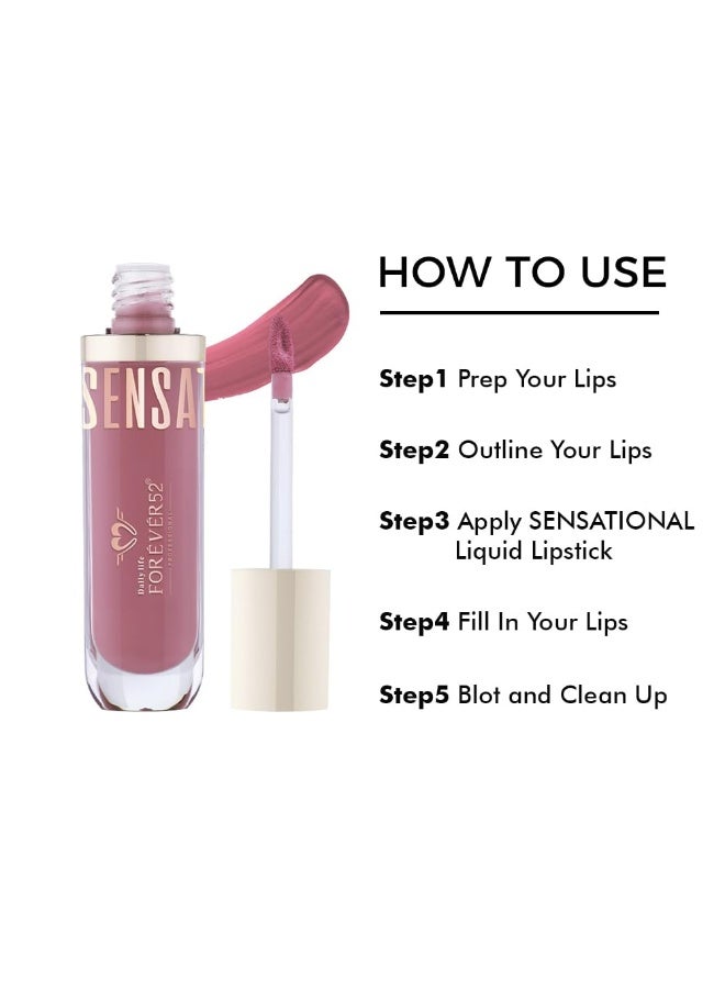 Daily Life Forever52 Sensational Lip | Matte Liquid Lipstick -Merry Berry - 004 6ml - Image 2