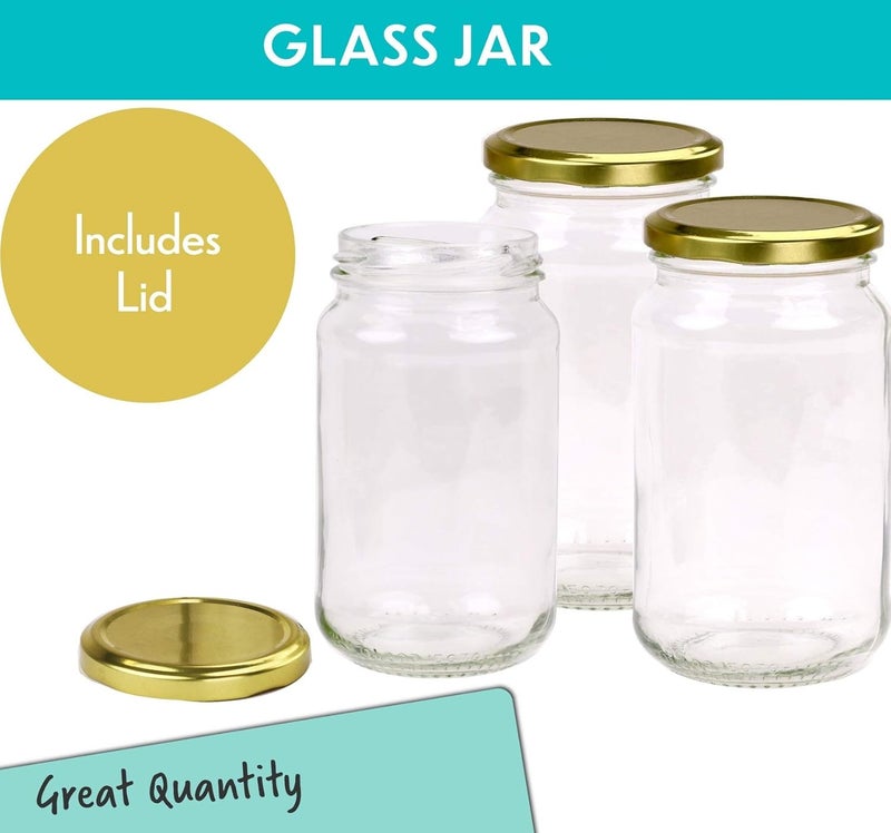 SHIV KRAFT SHIV KRAFT Round Shape Glass Jar and Container 1 KG with Rust Proof Air Tight Lid Set of 2  - Image 4