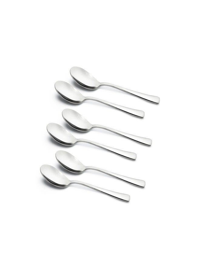Bergner BE Essentials Lucia Stainless Steel 6 Pcs Spice Spoon Set, 11.4cm Long Spoon, Modern Ergonomically Designed, Premium Spice Spoon, Food Grade, Easy to Clean, 2.2mm Thickness - Silver - Image 1