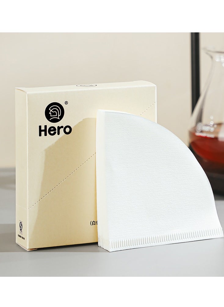 zeroHero V01 Coffee Filter Paper in White & Unbleached  V60 Model 100 Pieces , American Coffee Maker V-Shaped Filter ,Made of 100% Wood Pulp From Japan, 1-2 Cups ,Coffee Filter Paper Can be used in Home / Offices /Travel/Cafe .