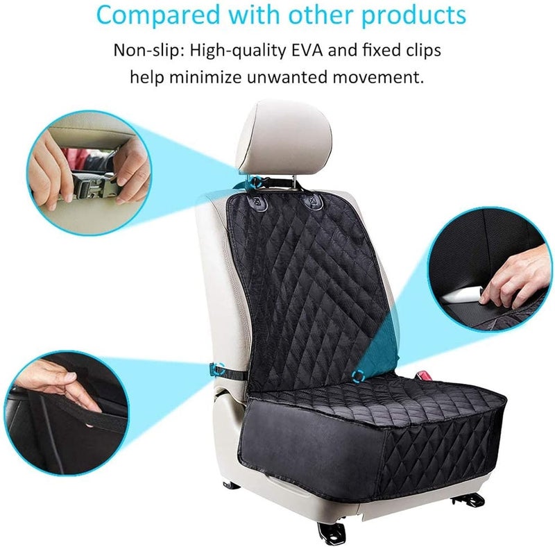 Front Seat Pet Cover, Car Seat Cover for Dogs, Scratchproof and Dirt with Strap Buckle, Fits Most Driver and Passenger Seats, Made of 420D PU Oxford Cloth and TPU - Image 4