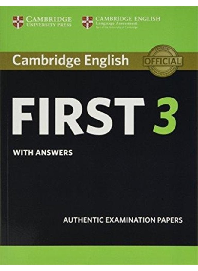 Cambridge English First 3 Student s Book with Answers - Paperback