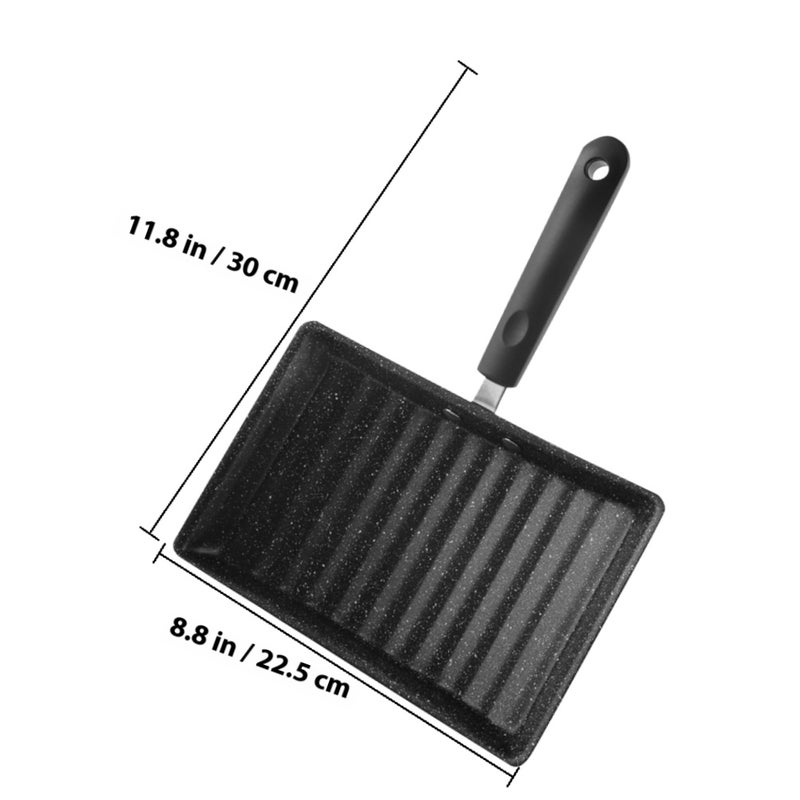 Nonstick Grill Pan Versatile Griddle Cooking Pan Skillet Indoor Outdoor Grilling Skillet - Image 2
