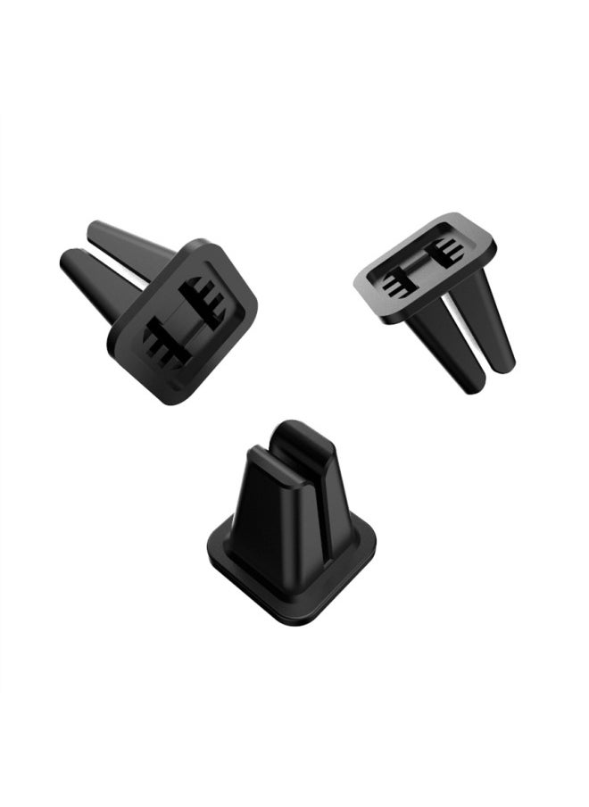 Car Mobile Phone Bracket Air Outlet Special Silicone Foot Silicone Clip Square Clip Stainless Steel Hardened Shrapnel-Color:Air Outlet Silicone Foot - Image 4