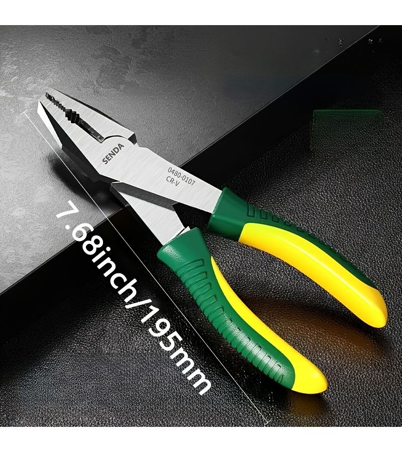 7 Inch Coated Diagonal Cutting Pliers Heavy Duty Ergonomic Hand Tool - Image 3