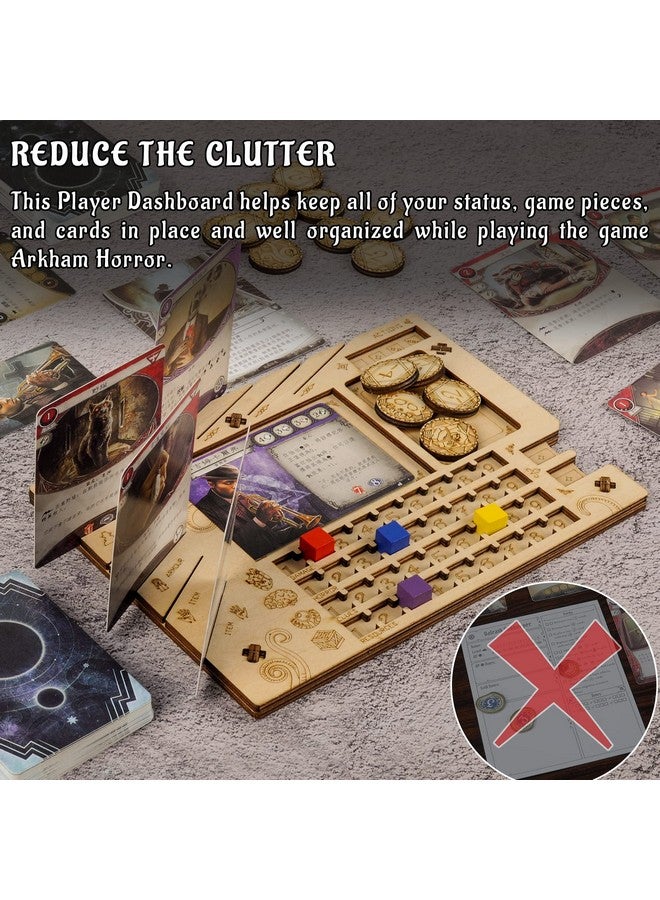 CZYY Investigator Dashboard Set of 2 Player Organization Board Wood Laser Cut Game Accessories for Arkham Horror LCG & Eldritch Horror - Image 2