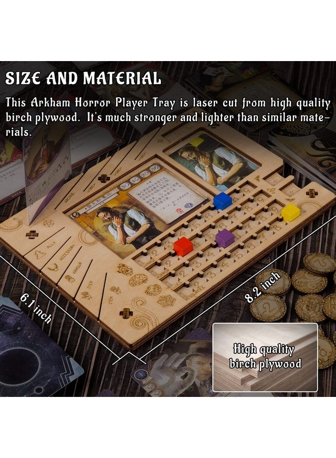 CZYY Investigator Dashboard Set of 2 Player Organization Board Wood Laser Cut Game Accessories for Arkham Horror LCG & Eldritch Horror - Image 5