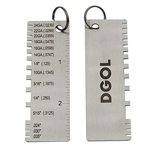DGOL Stainless Steel Mini Portable Metal Sheet Thickness Gauge Material Wire Thickness Gage - Image 1