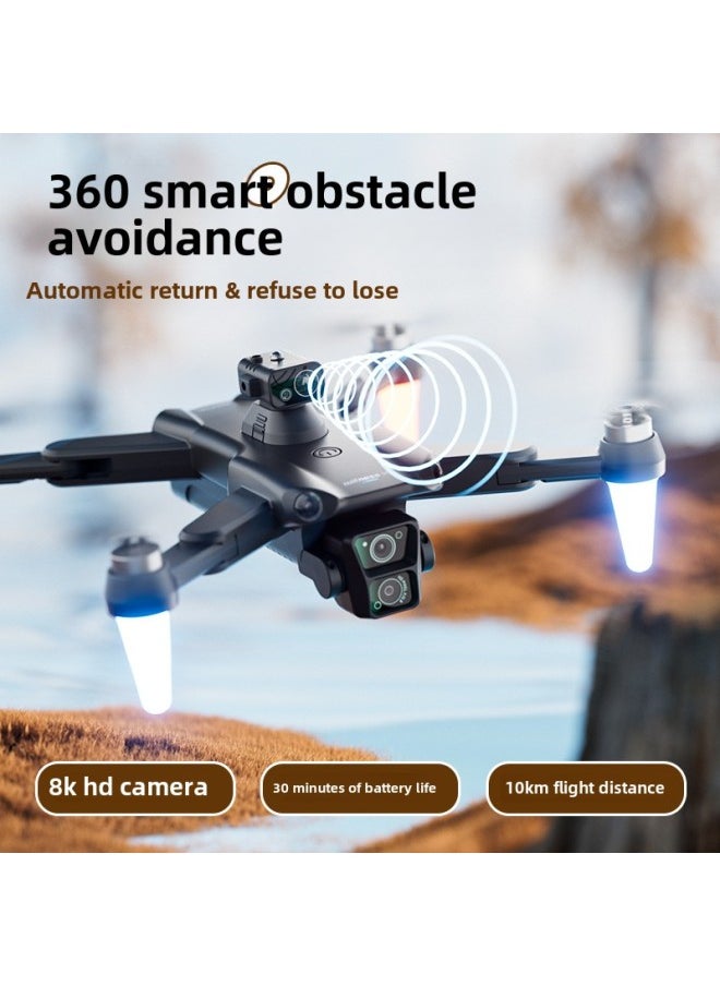 Generic - F14 Obstacle Avoidance GPS With Screen 8K Electric Tune Dual Camera Brushless Motor UAV Quadcopter Remote Control Aircraft-Color:Black Optical Flow-F14-Electrically Controlled Double Camera Brushless Motor Obstacle Avoidance-Specifications:Four Electric Package Storage Bag Remote Control Charging Display - Image 1