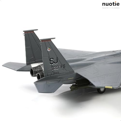NUOTIE Classic American Eagle F-15E Twin-Engine Fighter Pre-Build Model Kits 1:100 Aircraft Alloy Diecast Airplane Military Display Model Aircraft for Collection or Gift - Image 4