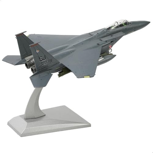 NUOTIE Classic American Eagle F-15E Twin-Engine Fighter Pre-Build Model Kits 1:100 Aircraft Alloy Diecast Airplane Military Display Model Aircraft for Collection or Gift - Image 1