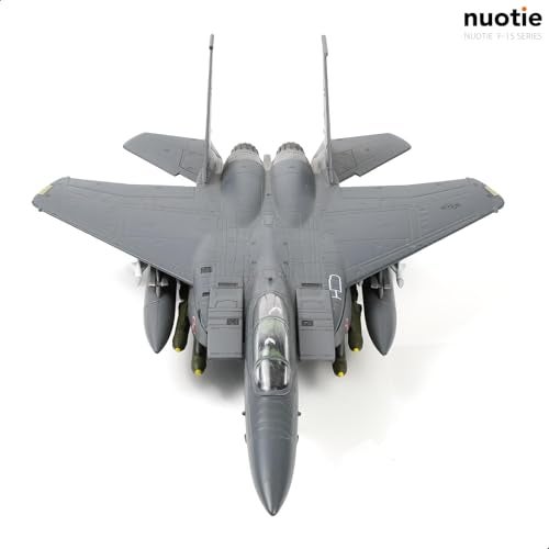 NUOTIE Classic American Eagle F-15E Twin-Engine Fighter Pre-Build Model Kits 1:100 Aircraft Alloy Diecast Airplane Military Display Model Aircraft for Collection or Gift - Image 5