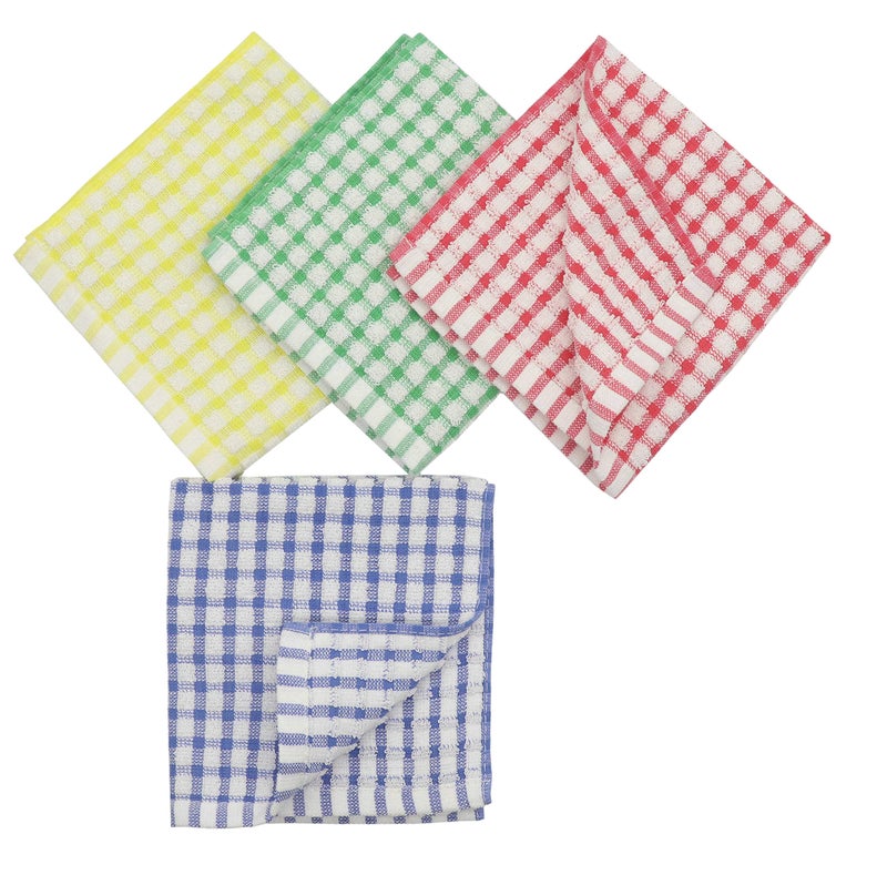 HFGBLG Cotton Cleaning Rags Terry Dish Cloths for Washing Dishes, Set of 8 Dish Rags for Cleaning, Light and Soft Dish Towels for Kitchen Drying Dishes, 11.8 Inch x 11.8 Inch (Mix Color) - Image 4