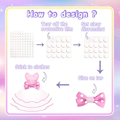 VLUSSO 75Pcs Doll Clothes and Accessories Fashion Design kit for 11.5 Inch Doll Dress Up Including 2 Wedding Gown Dresses 1 Fashion Dress 2 Party Dress 8 Mini Dresses 3 Tops and Pants 10 Shoes 6 Necklaces - Image 5