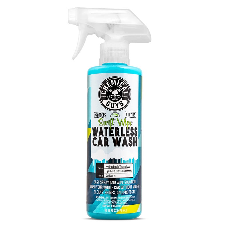 Chemical Guys Swift Wipe Sprayable Waterless Car Wash Spray - Spray and Wipe to Safely Clean and Shine Cars, Trucks, Motorcycles, RV & More, High Lubrication Formula, 16 oz - Image 1