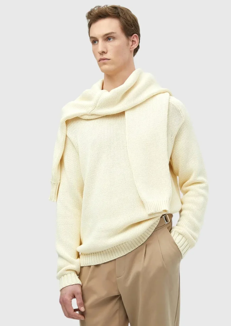 RAMSEY Ecru Knitwear Sweatshirt