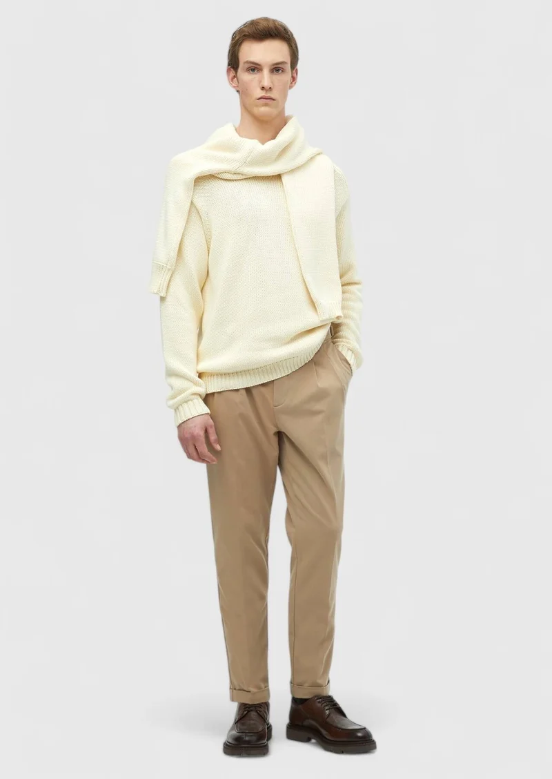 RAMSEY Ecru Knitwear Sweatshirt