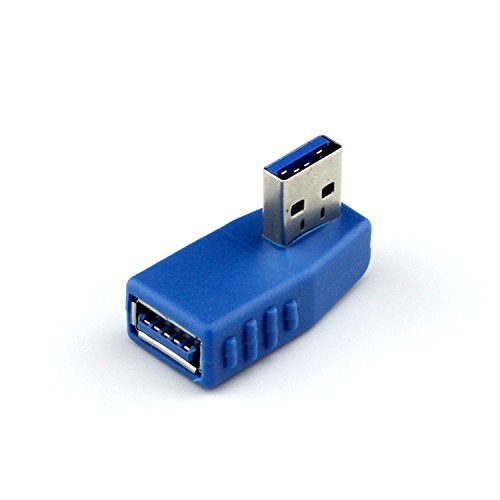 CABLESETC Right Angled USB 3.0 Type A Male to Female AM-AF Vertical Extension Converter Adapter - Image 1