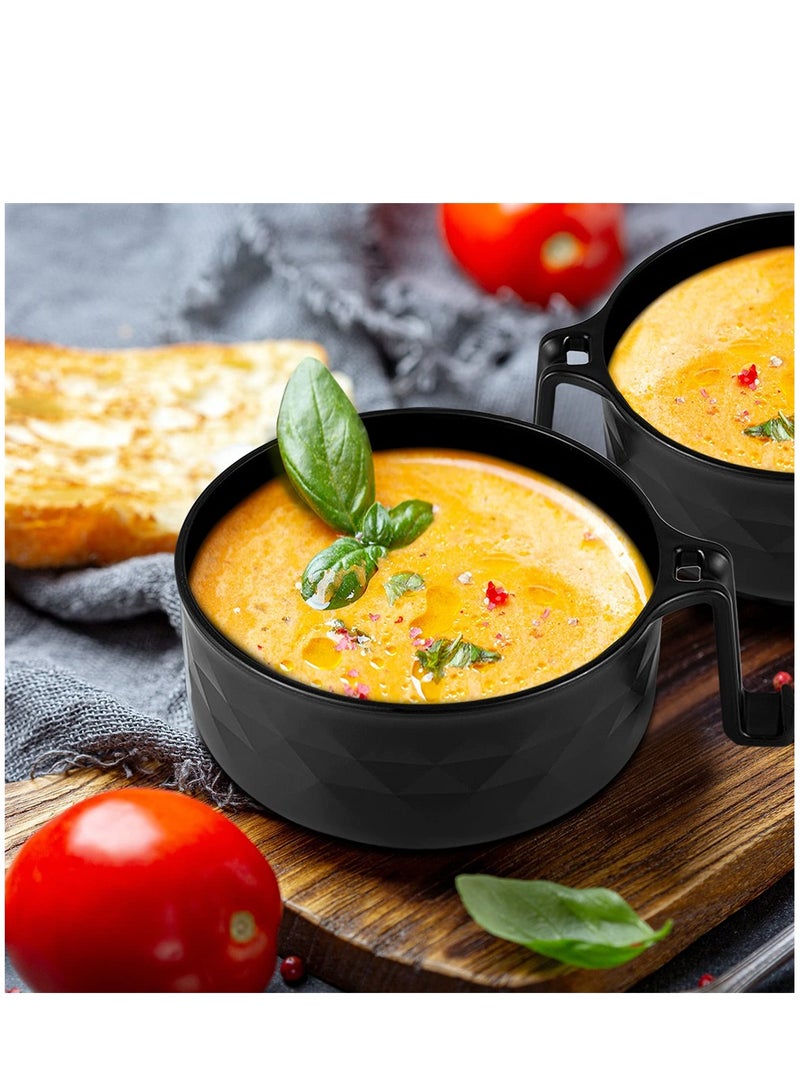 Ramen Bowl Set with Microwave Cooker Spoon Chopsticks Perfect for College Dorms and Apartments Boys and Girls Black Beige - Image 4