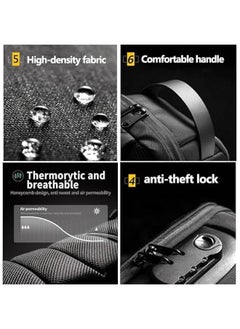 HOOKOR Carrying Case for Switch/Steam Deck/Steam Deck Legion Ally Gaming Handheld and Accessories Chest Bag, Protective Hard Shell Travel Bag with Anti-theft Lock & USB Extend Cable Charging Port  - Image 2