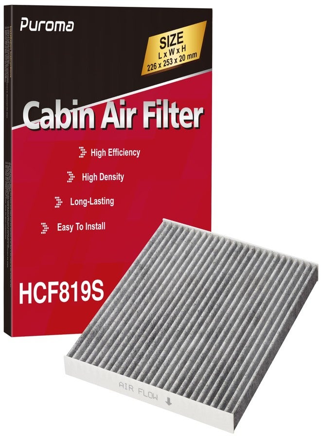 Puroma Cabin Air Filter with Activated Carbon, Replacement for CF11819, Hyundai Azera, Santa Fe, Sonata, Chevrolet Captiva Sport, Equinox, GMC Terrain, Kia Cadenza, Optima, Sedona, Saturn Vue - Image 1