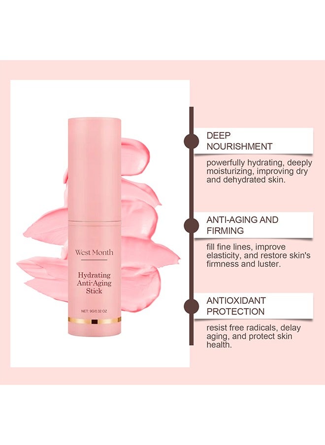 West&Month Hydrating Anti-aging Stick,Moisturizing Anti-Wrinkle Firming Stick – Deep Hydration and Skin Elasticity Care for Lifting and Firming  - Image 2