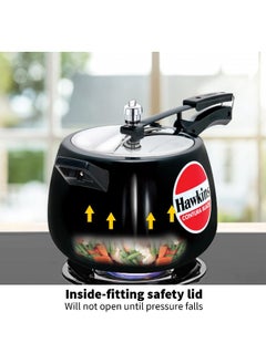Hawkins 6.5 Liters Contura Aluminium Pressure Cooker,With Inner Lid,Black  - Image 5