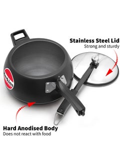 Hawkins 6.5 Liters Contura Aluminium Pressure Cooker,With Inner Lid,Black  - Image 3