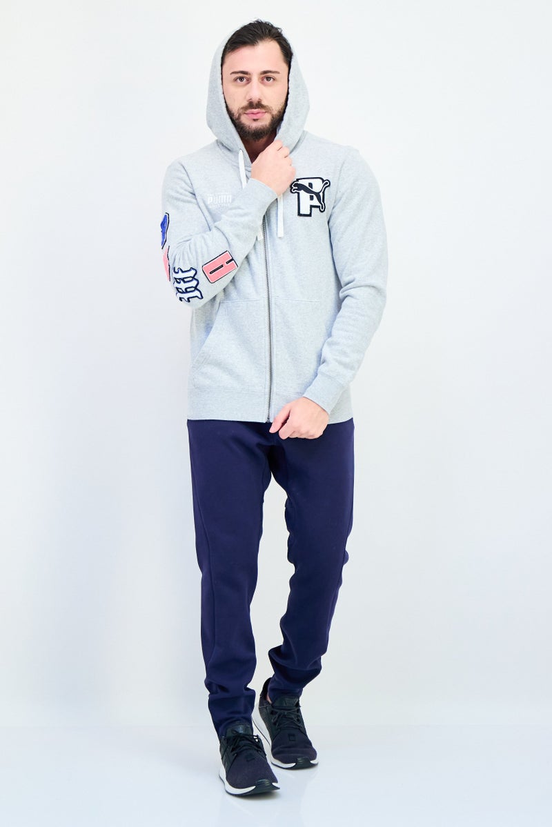 PUMA Select Men Sportswear Fit Long Sleeves Hoodie, Light Grey - Image 4