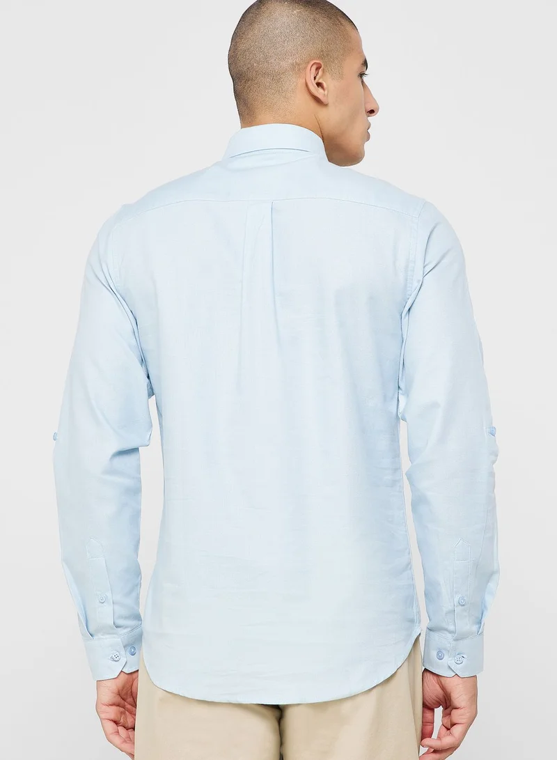 Robert Wood Long Sleeve Oxford Shirt