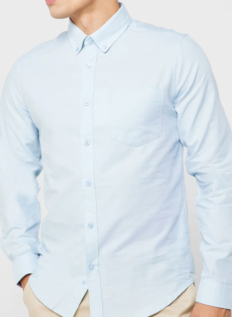 Robert Wood Long Sleeve Oxford Shirt