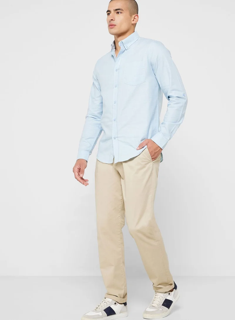 Robert Wood Long Sleeve Oxford Shirt