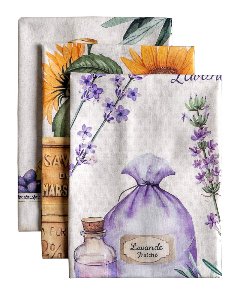 Maison d' Hermine Maison dHermine Kitchen Towels Set of 3 100 Cotton 2750 x 20 Reusable Cloth Tea Dish Towels Absorbent with Hanging Loop for Kitchen Home Dining Cocktail Parties SpringSummer Fanny