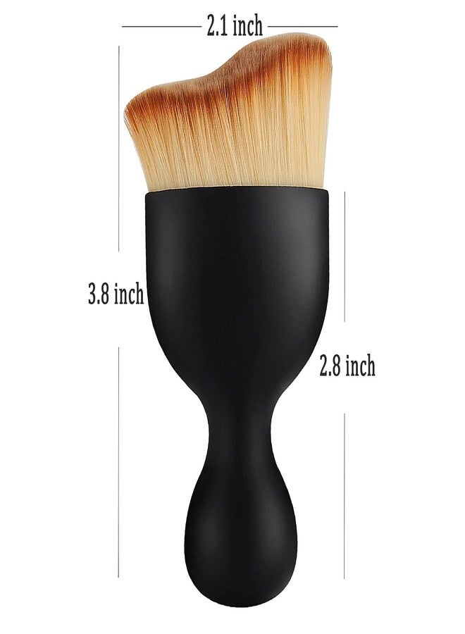 Getmecraft Angled Flat Foundation Brush High Density Face Body Kabuki Makeup Brush for Liquid Foundation Powder Cream Contour Buffing Stippling Blending - Image 5