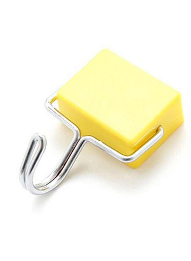 NIBEMINENT Hanging Magnetic Hook Yellow/Silver 3.5x1.5x5.5cm